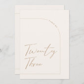 Moderne minimalistische tabel 23-tabelnummer kaart (Voorkant / Achterkant)