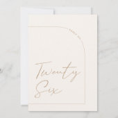 Moderne minimalistische tabel 26-tabel kaart (Achterkant)