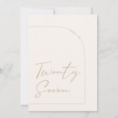 Moderne minimalistische tabel 27-tabelnummer kaart (Achterkant)