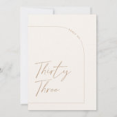 Moderne minimalistische tabel Drieëndertig tabelnu Kaart (Achterkant)