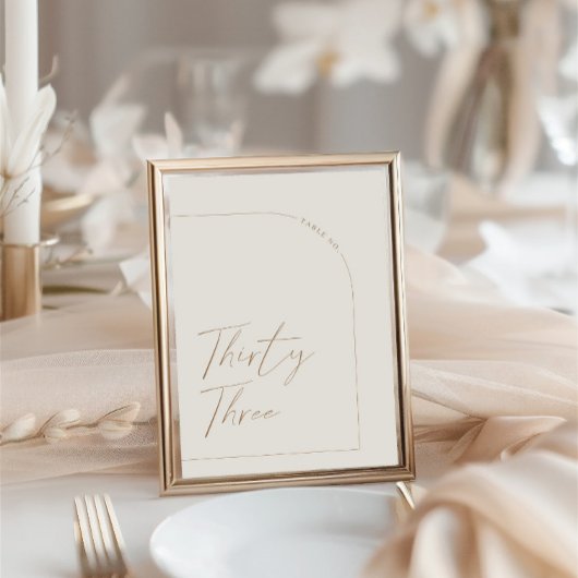 Moderne minimalistische tabel Drieëndertig tabelnu Kaart