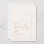 Moderne minimalistische tabel eenentwintig kaart (Voorkant)