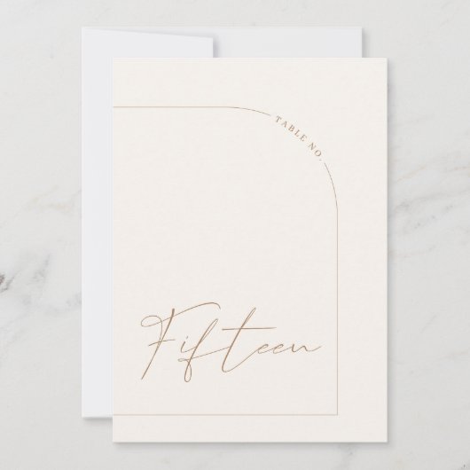 Moderne minimalistische tabel met 15-tabel kaart (Voorkant)