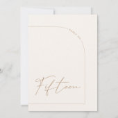 Moderne minimalistische tabel met 15-tabel kaart (Achterkant)