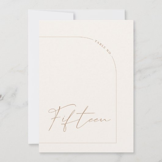 Moderne minimalistische tabel met 15-tabel kaart (Achterkant)