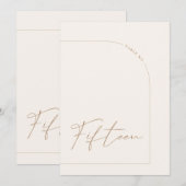 Moderne minimalistische tabel met 15-tabel kaart (Voorkant / Achterkant)