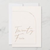 Moderne minimalistische tabel Vijfentwintig Kaart (Achterkant)