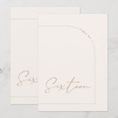 Moderne minimalistische tabel zestien tabel kaart (Voorkant / Achterkant)