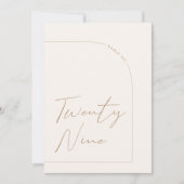 Moderne Minimalistische Tafel Nummer Negenentwinti Kaart (Voorkant)