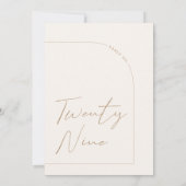 Moderne Minimalistische Tafel Nummer Negenentwinti Kaart (Achterkant)