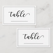 Moderne Minimalistische Tafel Zitindeling Nee Plaatskaartje (Voorkant / Achterkant)