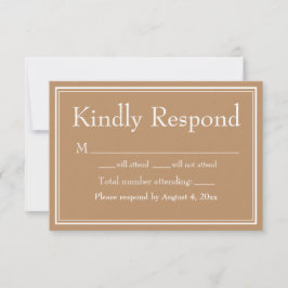 Moderne minimalistische Tan Boho Brown Bedankkaart