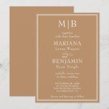 Moderne Minimalistische Tane Beige Bruiloft
