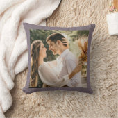 Moderne, minimalistische Taupe Gray Couple Weddenf Kussen (Deken)