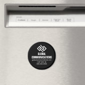 Moderne Minimalistische Tech Bedrijf Zwart Wit Magneet (Insitu (Vaatwasser))