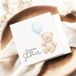 Moderne minimalistische teddybeer Baby shower part Servet