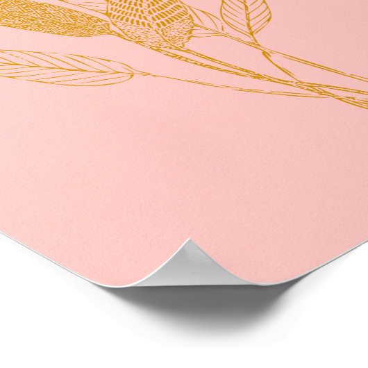 Moderne, minimalistische tekenteken voor de botani poster (Hoek)