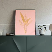 Moderne, minimalistische tekenteken voor de botani poster