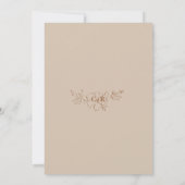 Moderne minimalistische Terra Cotta kalligrafie br Save The Date (Achterkant)