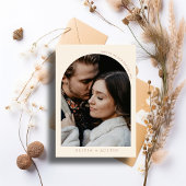 Moderne minimalistische terracotta boog foto bruil kaart