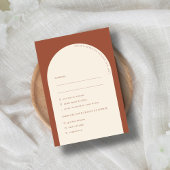 Moderne minimalistische terracotta boog foto RSVP-