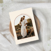 Moderne minimalistische terracotta boog foto RSVP-