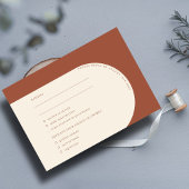 Moderne minimalistische terracotta boog foto RSVP-