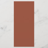 Moderne Minimalistische Terracotta Platte Menu (Achterkant)