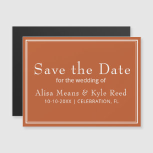 Moderne Minimalistische Terracotta Save the Date M
