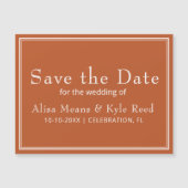 Moderne Minimalistische Terracotta Save the Date M (Voorkant)