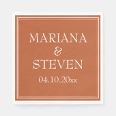 Moderne minimalistische terracotta servetten (Voorkant)