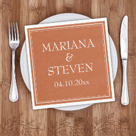 Moderne minimalistische terracotta servetten