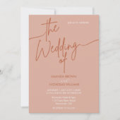 Moderne minimalistische terracotta Sinaasappel fot Kaart (Voorkant)