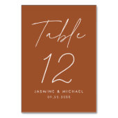 Moderne Minimalistische Terracotta Trouwkaart Kaart (Voorkant)