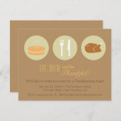 Moderne minimalistische Thanksgiving binnenpartij Kaart (Voorkant / Achterkant)