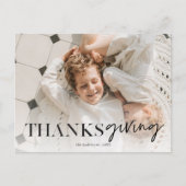 Moderne minimalistische Thanksgiving foto Briefkaart (Voorkant)