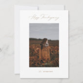 Moderne minimalistische Thanksgiving fotokaart Feestdagenkaart (Voorkant)