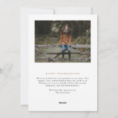 Moderne minimalistische Thanksgiving fotokaart Feestdagenkaart (Achterkant)