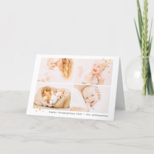 Moderne, minimalistische Thanksgiving van de Foto Feestdagen Kaart