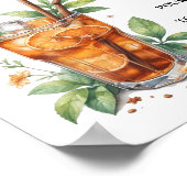 Moderne minimalistische theebar Zomer Verjaardag t Poster (Hoek)