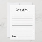 Moderne Minimalistische Tijd Capsule Note Bericht Bedankkaart (Voorkant)