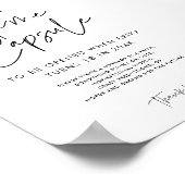 Moderne Minimalistische Tijdcapsule 1e Verjaardag  Poster (Hoek)