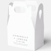 Moderne minimalistische tijdloze bruiloft bedankt bedankdoosjes (Open)