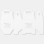 Moderne minimalistische tijdloze bruiloft bedankt bedankdoosjes (Ongevouwen)