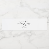 Moderne minimalistische tijdloze bruiloft waterfles etiket (Enkel label)