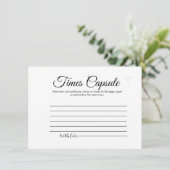 Moderne Minimalistische Tijdscapsule Bruidsbruilof Kaart (Staand voorkant)
