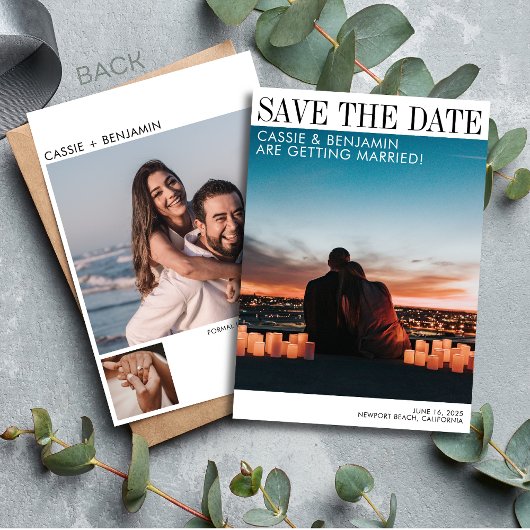 Moderne Minimalistische Tijdschrift Stijl Save The Date
