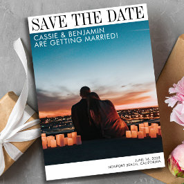 Moderne Minimalistische Tijdschriftstijl Foto Save The Date