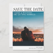 Moderne Minimalistische Tijdschriftstijl Save The Date (Voorkant)