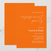 Moderne minimalistische tijger Oranje verlovingsfe Kaart (Voorkant / Achterkant)